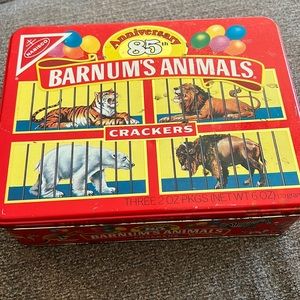 1987 Barnums Animal Cracker Tin 85th anniversary